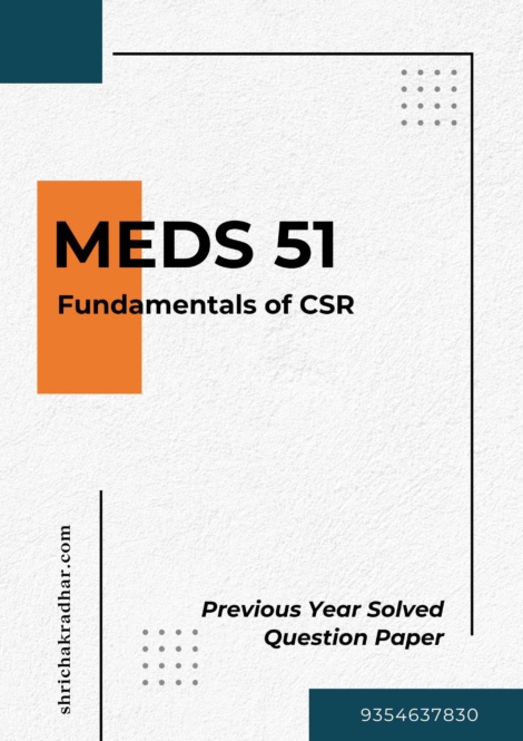 IGNOU MEDS 51 Previous Years Solved Question Papers (June 2023) (MACSR)