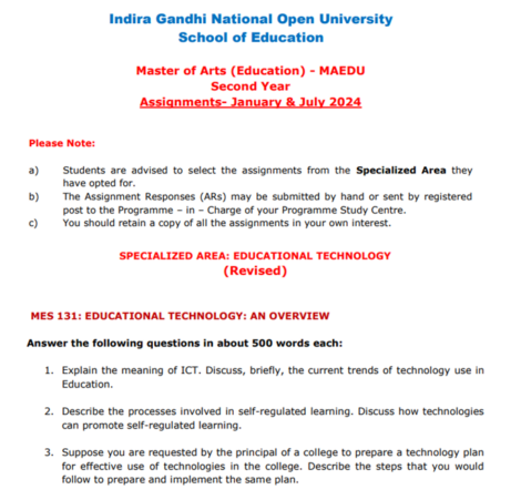 IGNOU MES 131 Solved Assignment 2024 - Image 2