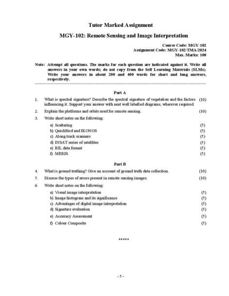 IGNOU MGY 102 Solved Assignment 2024 - Image 2