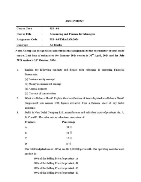 IGNOU MS 4 Solved Assignment 2024 - Image 2