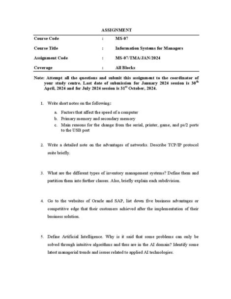 IGNOU MS 7 Solved Assignment 2024 - Image 2