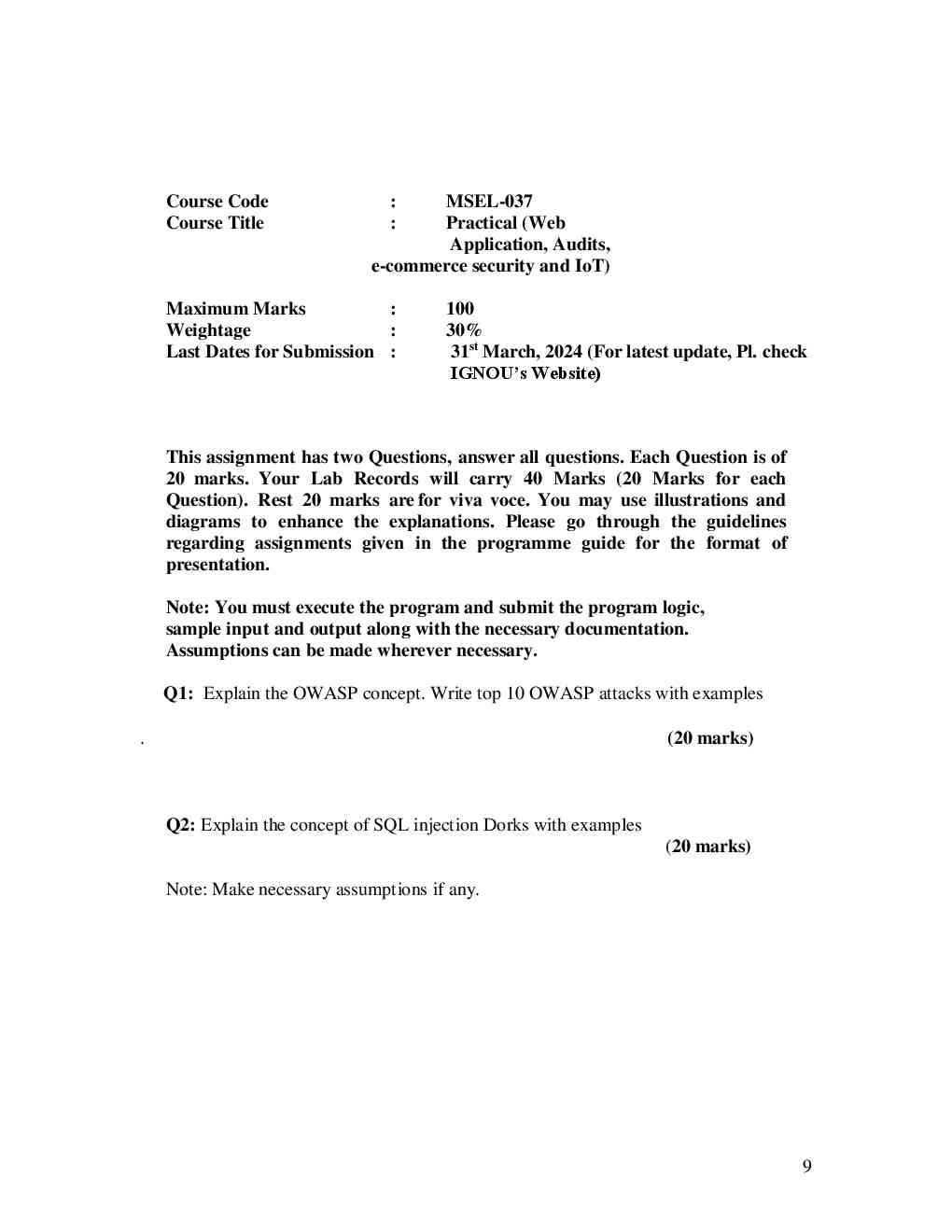 IGNOU MSEL 37 Solved Assignment 2024 - Image 2