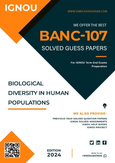 IGNOU BANC 107 Guess Paper Solved PDF (BSCANH)