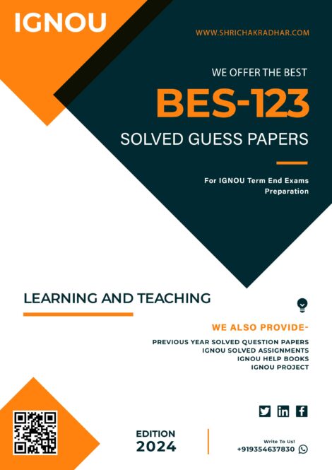 B.Ed. 1st Year IGNOU Guess Paper Combo (Set of 5 Subjects including BES 121, BES 122, BES 123, BES 124 & BES 125) covering 30 Most Important Questions for each subject | Guess Paper Specially for IGNOU TEE of June & December 2025 sessions. - Image 4