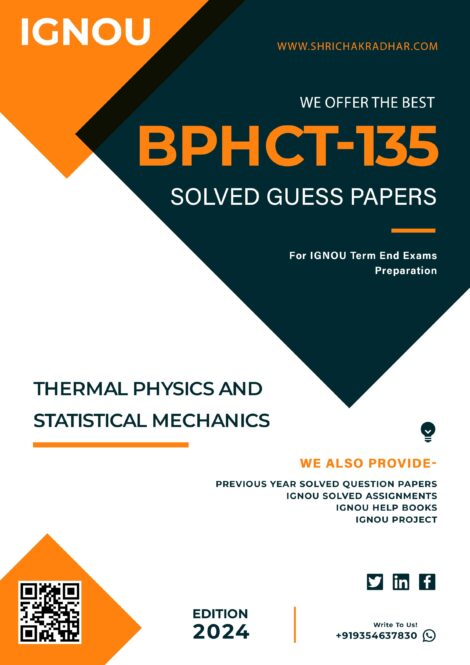 IGNOU BPHCT 135 Guess Paper Solved PDF (BSCG Physics)