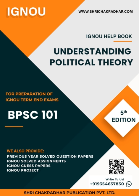 IGNOU BPSC 101 Study Material & Book (BAM Political Science)