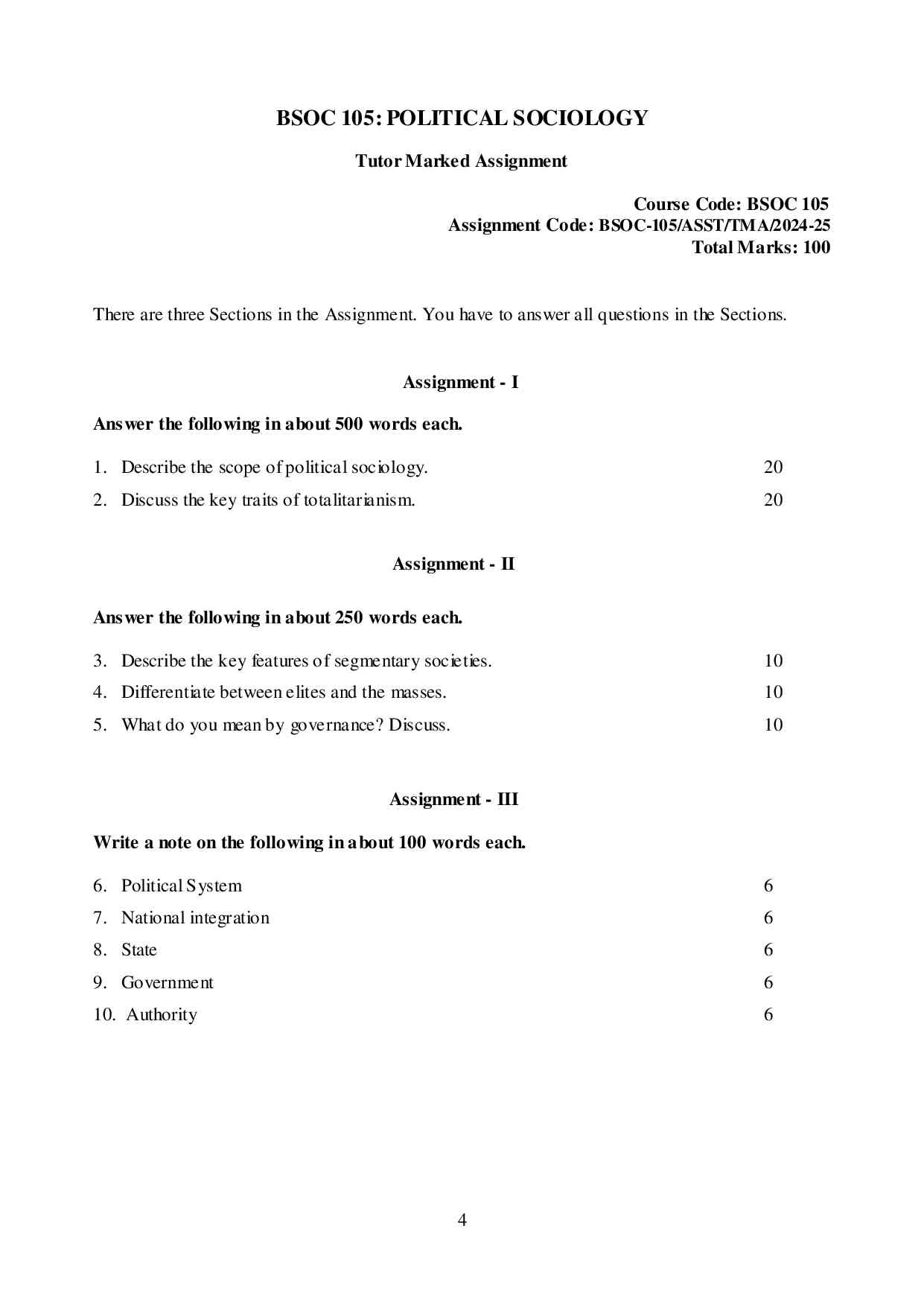 IGNOU BSOC 105 Solved Assignment 2024-25 - Image 2