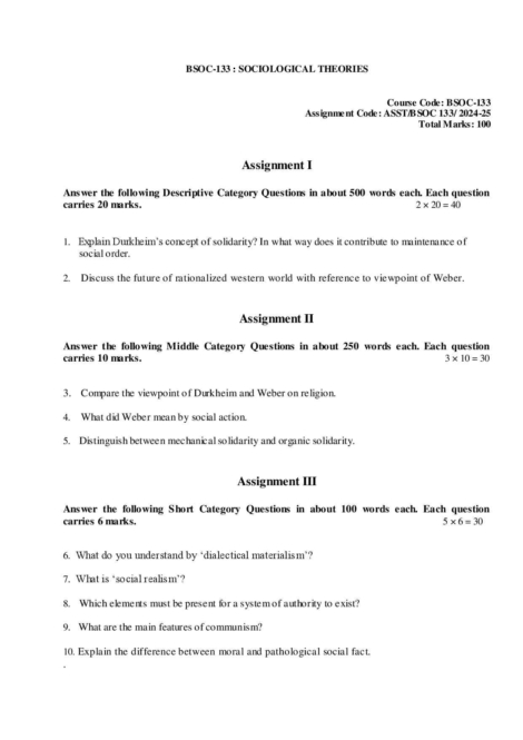 IGNOU BSOC 133 Solved Assignment 2024-25 - Image 2