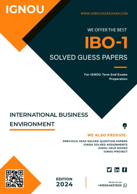 MCOM 2nd Year IGNOU Guess Paper Combo (Set of 6 Subjects including IBO-1, IBO-2, IBO-6, MCO-015, MCO-3 & MCO-7) (M.Com New Syllabus) covering 30 Most Important Questions for each subject | Guess Paper Specially for IGNOU TEE of June & December 2025 sessions. - Image 2