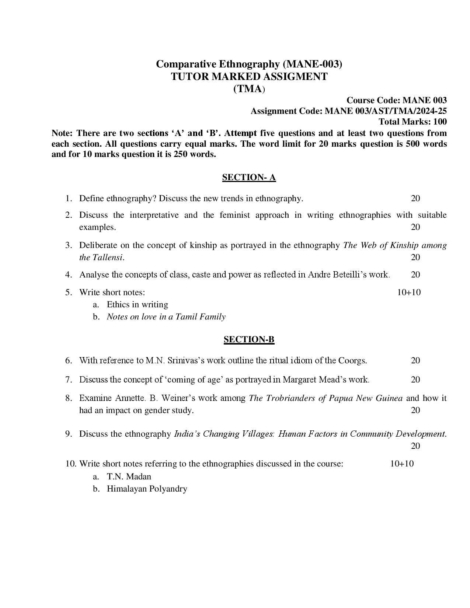 IGNOU MANE 3 Solved Assignment 2024-25 - Image 2