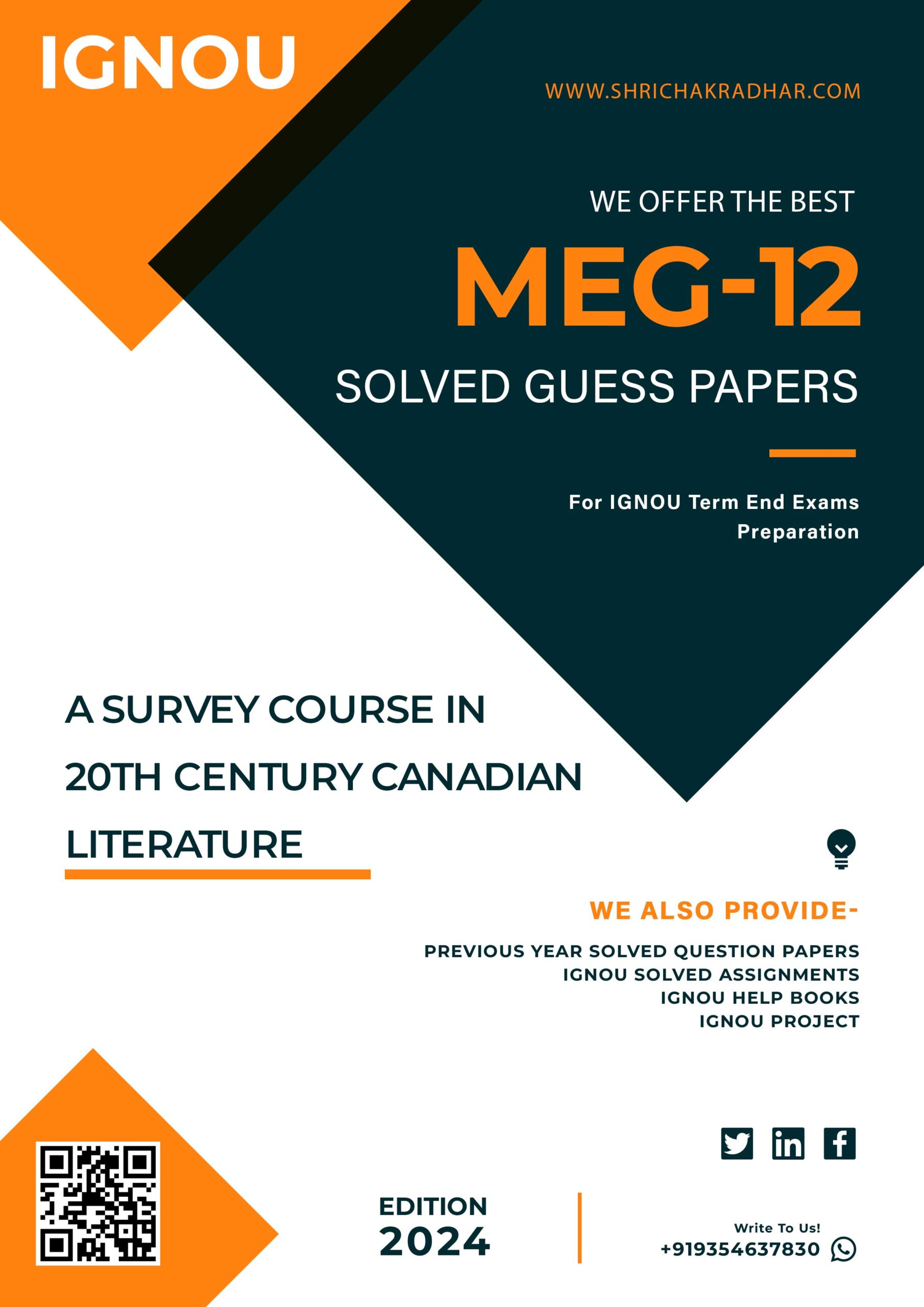 MA English (MEG) IGNOU Guess Paper Combo (Set of 4 Subjects including MEG 08, MEG 09, MEG 12 & MEG 19) (Module 2: New Literature in English) covering 30 Most Important Questions for each subject | Guess Paper Specially for IGNOU TEE of June & December 2025 sessions. - Image 4