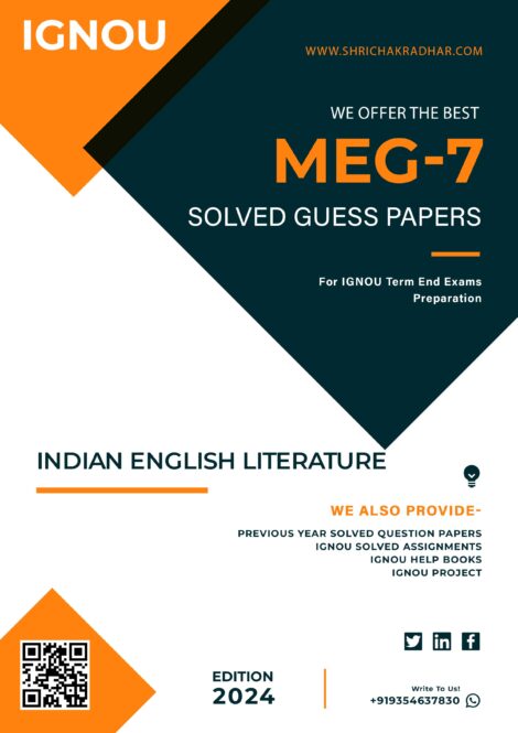 MA English (MEG) IGNOU Guess Paper Combo (Set of 3 Subjects including MEG 7, MEG 10 & MEG 14) (Module 4: Writings from India) covering 30 Most Important Questions for each subject | Guess Paper Specially for IGNOU TEE of June & December 2025 sessions. - Image 2