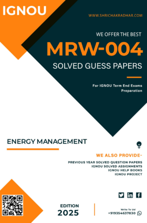 IGNOU MRW 4 Guess Paper Solved PDF (MSCRWEE)