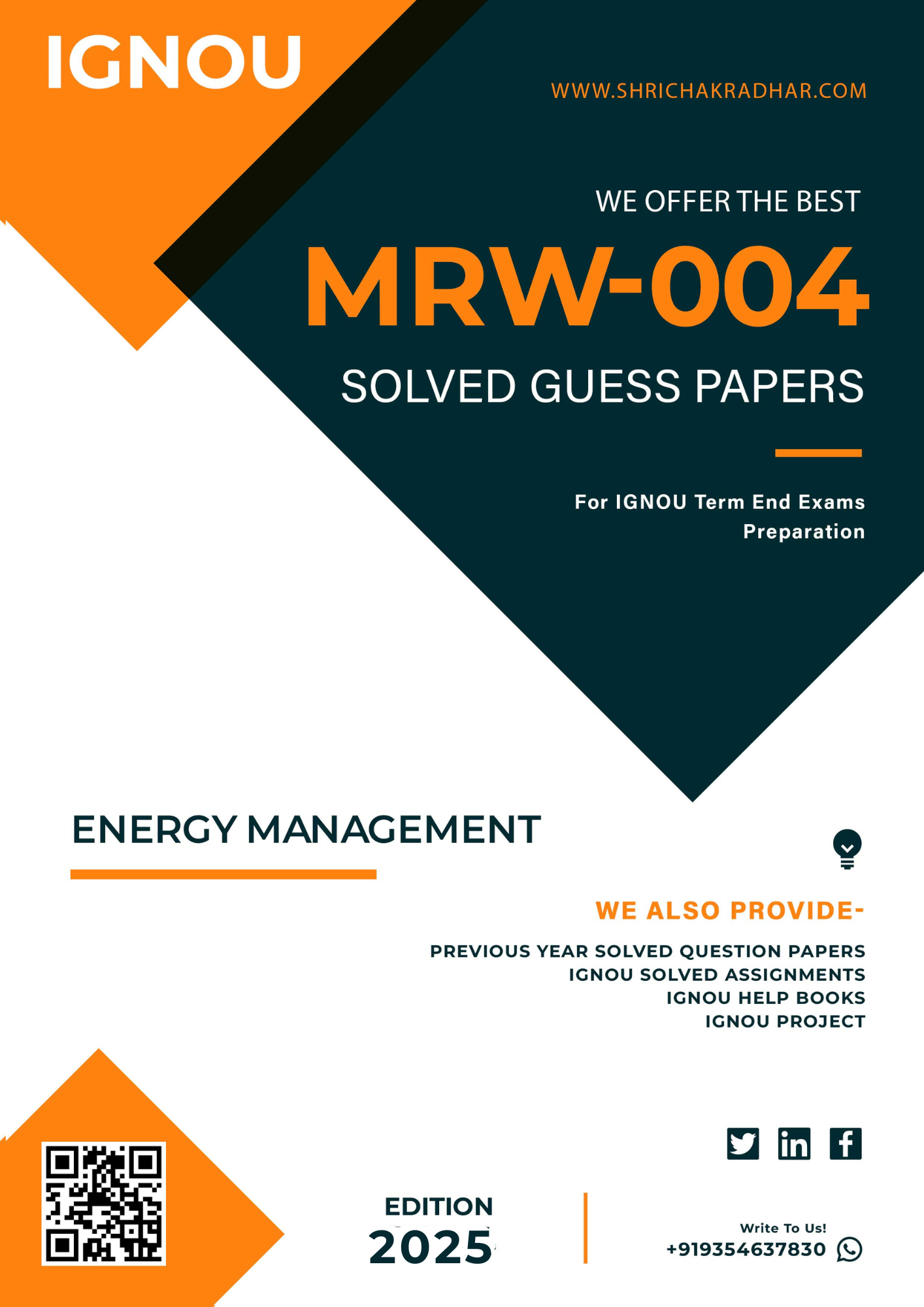 IGNOU MRW 4 Guess Paper Solved PDF (MSCRWEE)
