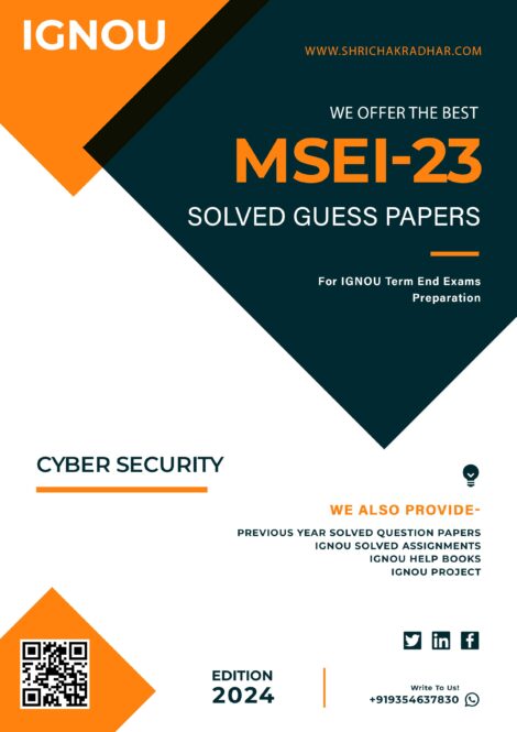 MSCIS 1st Semester IGNOU Guess Paper Combo (Set of 4 Subjects including MSEI 021, MSEI 022, MSEI 023 & MSE 024) (M.Sc. Information Security) covering 30 Most Important Questions for each subject | Guess Paper Specially for IGNOU TEE of June & December 2025 sessions. - Image 4