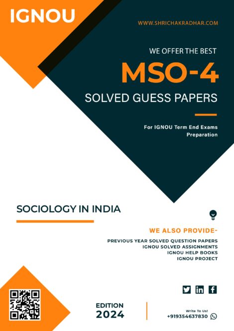 MA Sociology (MSO) 1st Year IGNOU Guess Paper Combo (Set of 4 Subjects including MSO 001, MSO 002, MSO 003 & MSO 004) covering 30 Most Important Questions for each subject | Guess Paper Specially for IGNOU TEE of June & December 2025 sessions. - Image 5