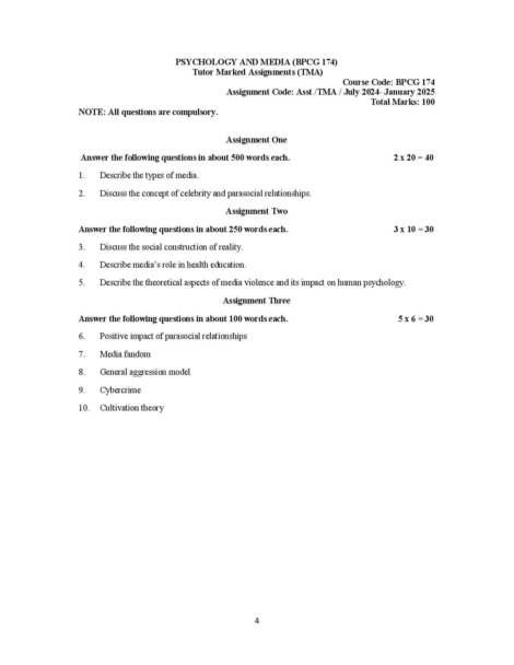 IGNOU BPCG 174 Solved Assignment 2024-25 - Image 2