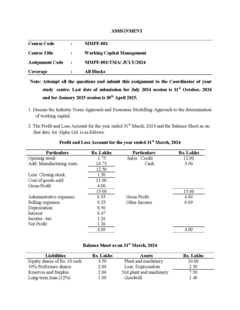 IGNOU MMPF 1 Solved Assignment 2024-25 - Image 2