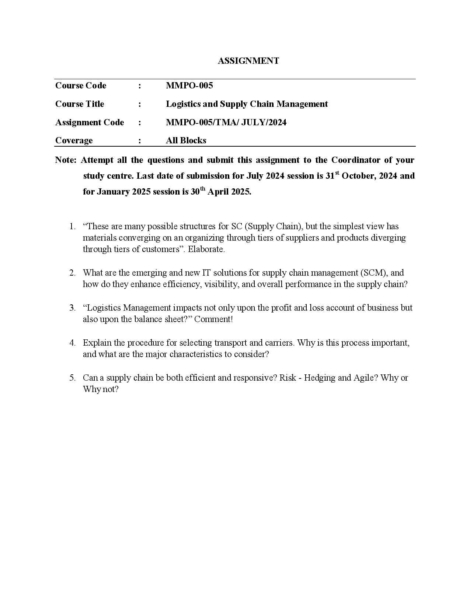 IGNOU MMPO 5 Solved Assignment 2024-25 - Image 2