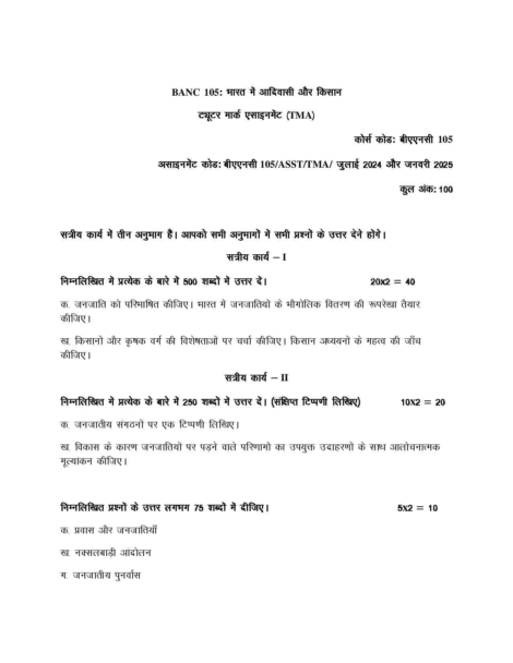 IGNOU BANC 105 Solved Assignment 2024-25 in Hindi - Image 2