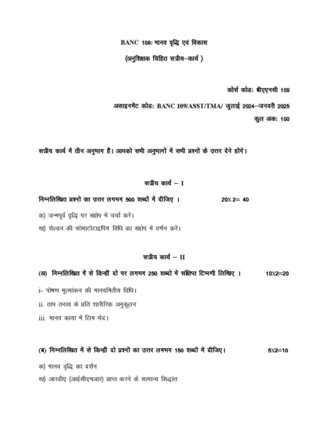 IGNOU BANC 109 Solved Assignment 2024-25 in Hindi - Image 2