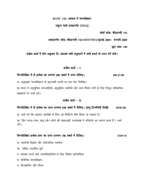 IGNOU BANC 112 Solved Assignment 2024-25 in Hindi - Image 2