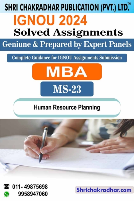 IGNOU MS 23 Solved Assignment 2024