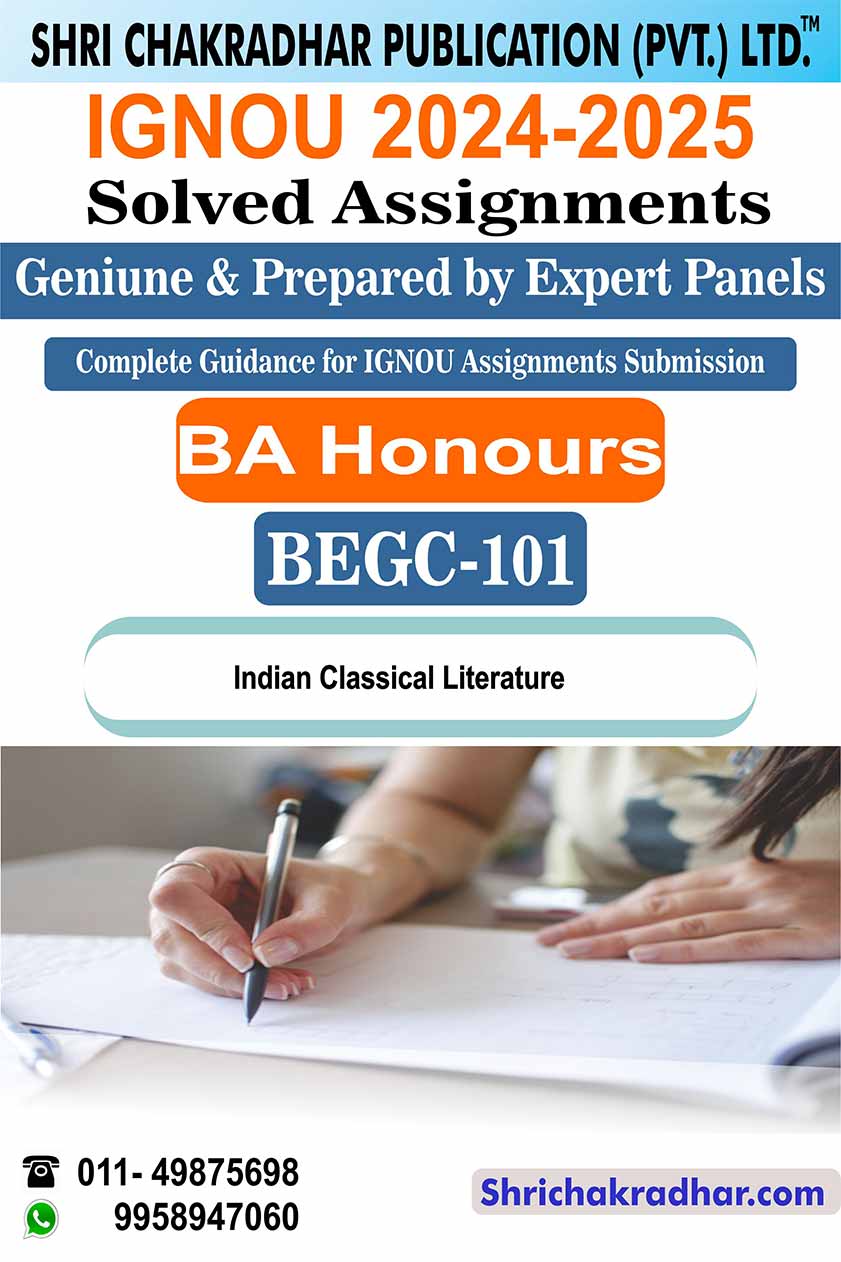 IGNOU BEGC 101 Solved Assignment 2024-25