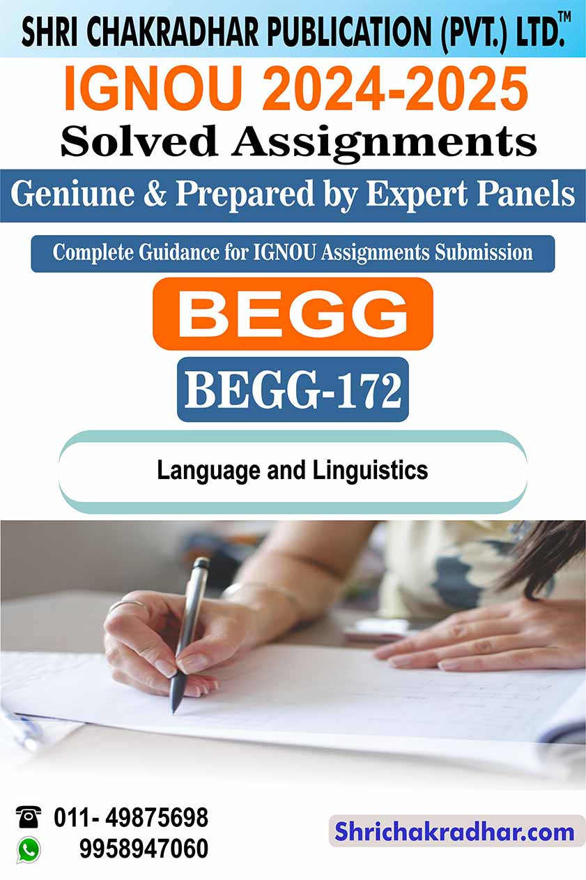 IGNOU BEGG 172 Solved Assignment 2024-25