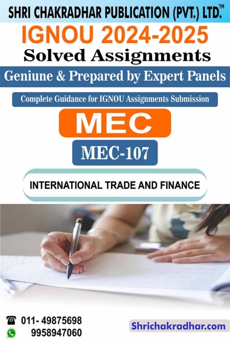 IGNOU MEC 107 Solved Assignment 2024-25