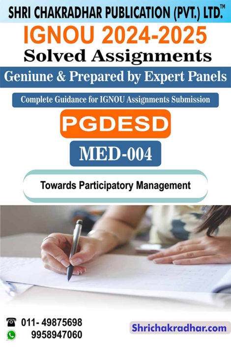 IGNOU MED 4 Solved Assignment 2024