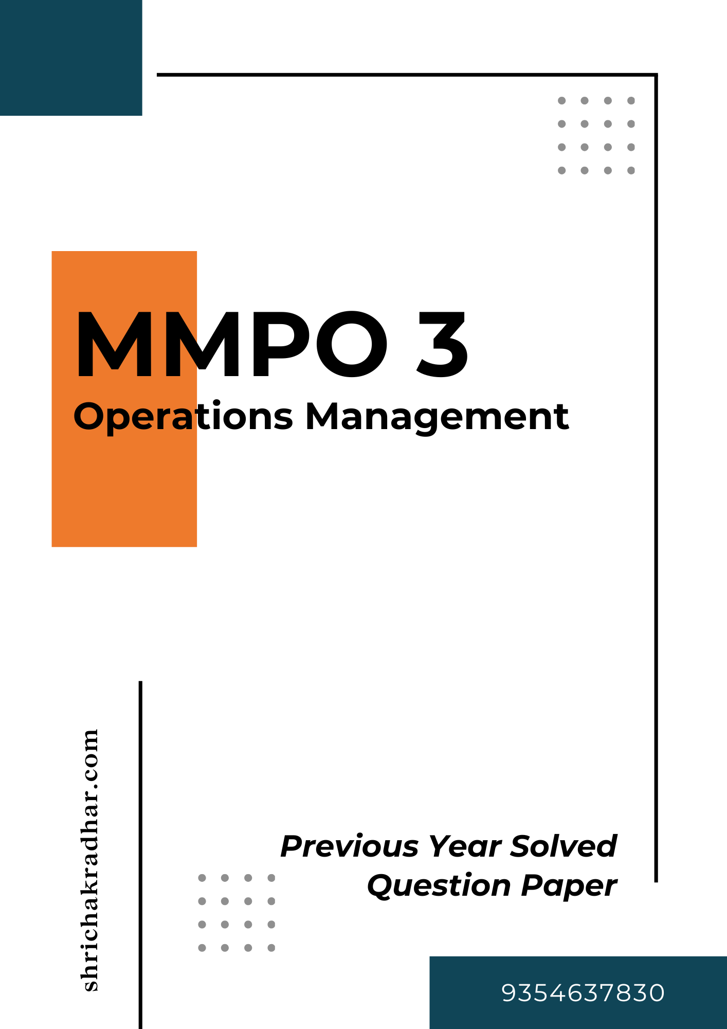 IGNOU MMPO 3 Previous Years Solved Question Papers (June 2024) (MBAOM)