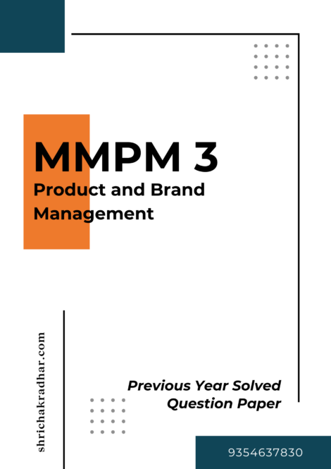 IGNOU MMPM 3 Previous Years Solved Question Papers (June 2024) (MBAMM)