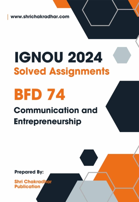 IGNOU BFD 74 Solved Assignment 2024