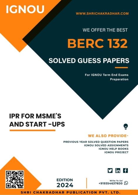 IGNOU BERC 132 Guess Paper Solved PDF (BAVMSME)