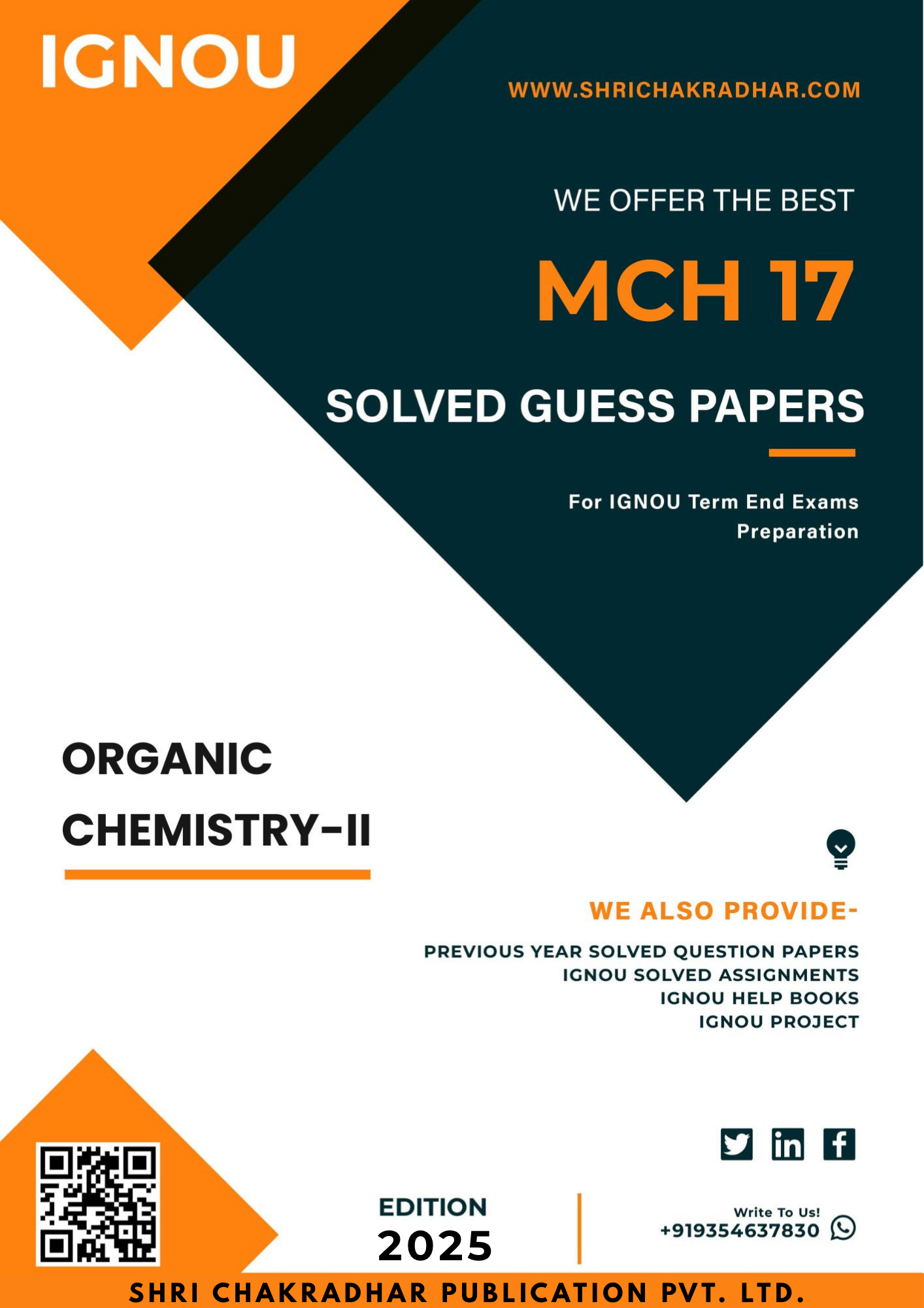 IGNOU MCH 17 Guess Paper Solved PDF (MSCANCHEM)