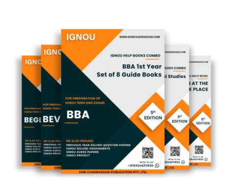 BBA 1st Year IGNOU Study Material Combo (Set of 8 IGNOU Guide Books including BEVAE 181, BEGLA 136, BCOC 132, BCOS 183, BCOC 131, BCOC 133, ECO 7 & BRL 113) with Latest Solved PYQs & Chapter-Wise Questions