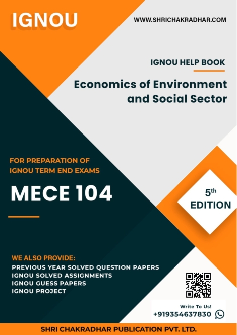 MA Economics (MAEC) 4th Semester IGNOU Study Material Combo (Set of 3 IGNOU Guide Books including MECE 101, MECE 102 & MECE 104) (Specialization in Energy and Environmental Economics) with Latest Solved PYQs & Chapter-Wise Questions - Image 4