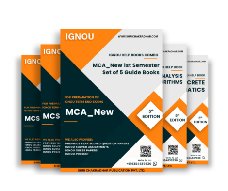 MCA_New 1st Semester IGNOU Study Material Combo (Set of 5 IGNOU Guide Books including MCS 211, MCS 212, MCS 213, MCS 214 & MCS 215) (Master of Computer Applications) with Latest Solved PYQs & Chapter-Wise Questions