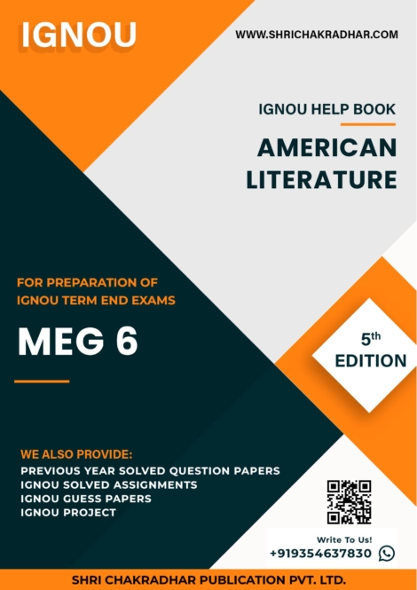 IGNOU MEG 6 Study Material & Book (MA English) (5th Edition)