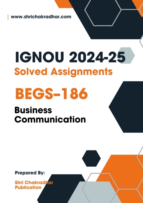 IGNOU BEGS 186 Solved Assignment 2024-25