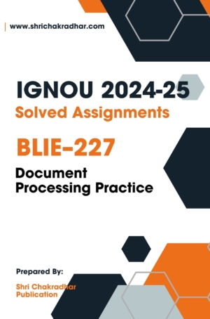IGNOU BLIE 227 Solved Assignment 2024-25