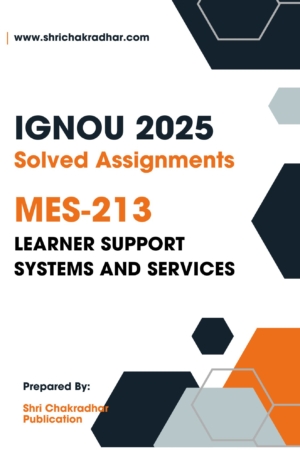 IGNOU MES 213 Solved Assignment 2025