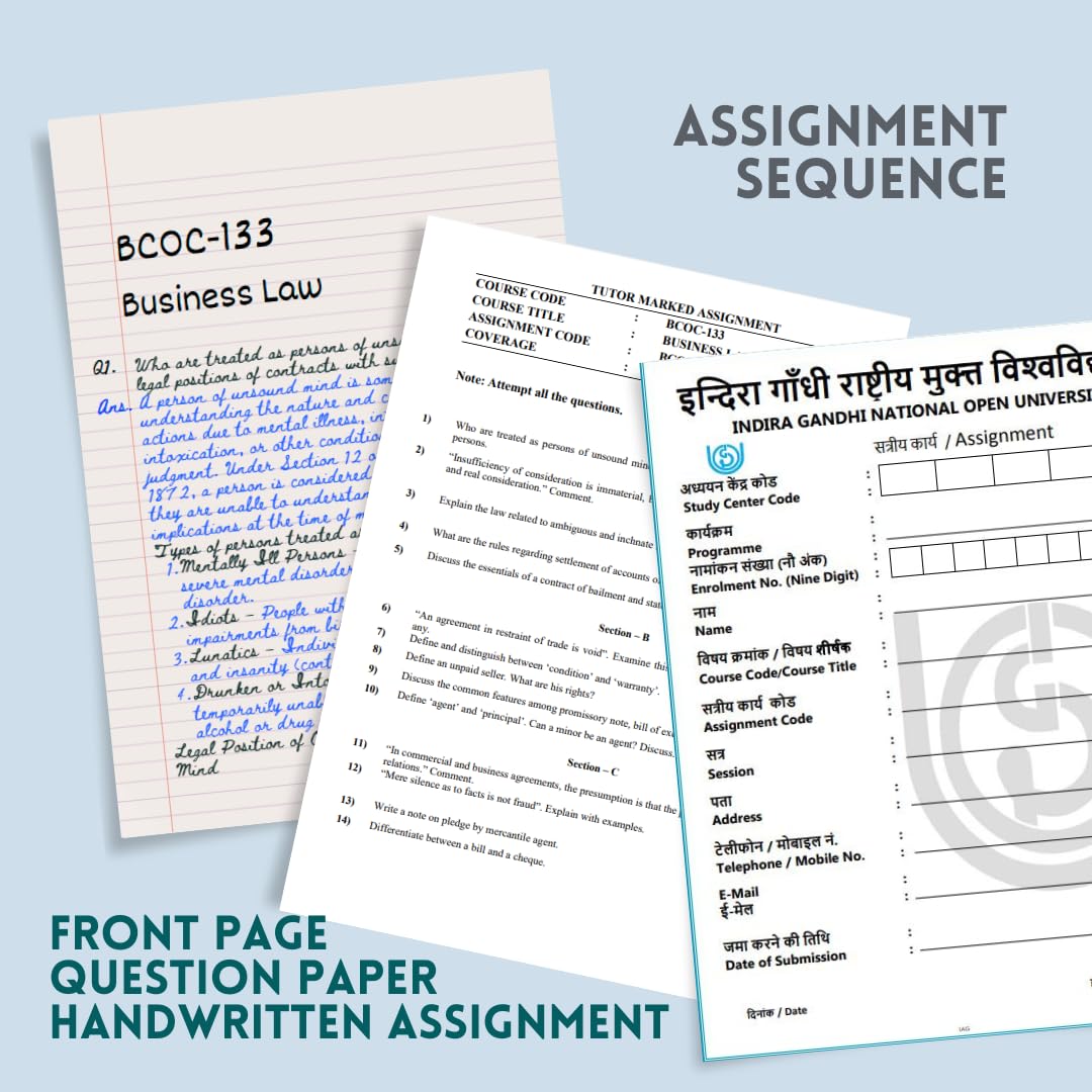 IGNOU BCOMF Handwritten Assignment - Image 4