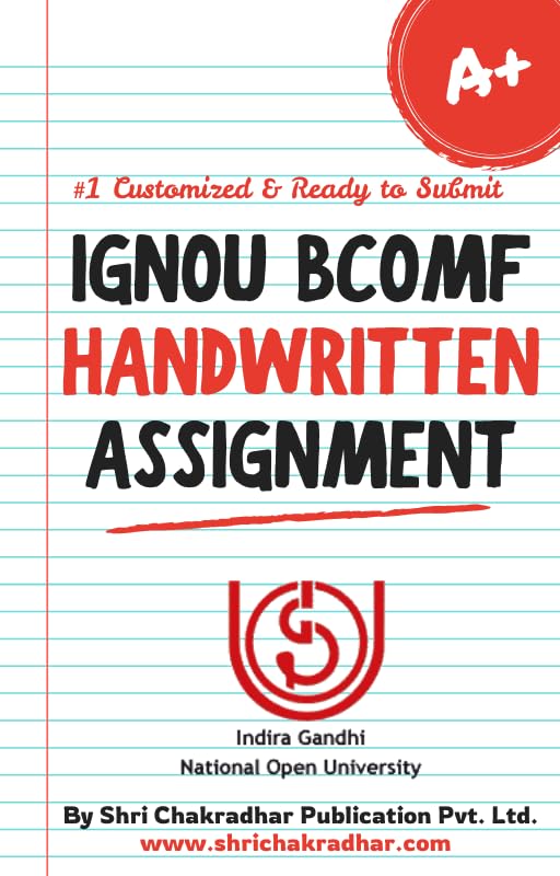 IGNOU BCOMF Handwritten Assignments