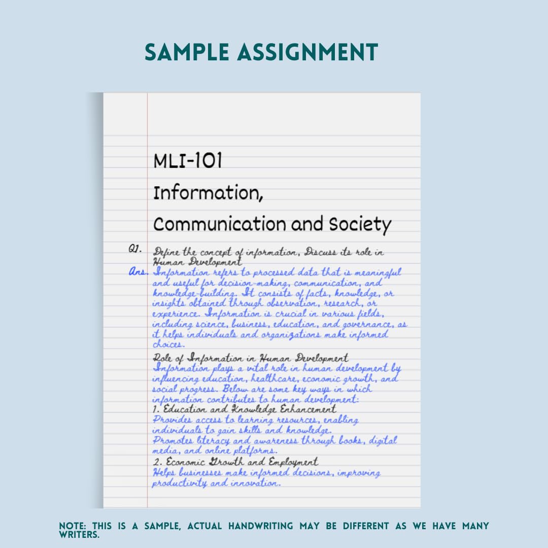 IGNOU MLIS Handwritten Assignment - Image 5