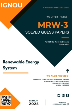 IGNOU MRW 3 Guess Paper Solved PDF (MSCRWEE)