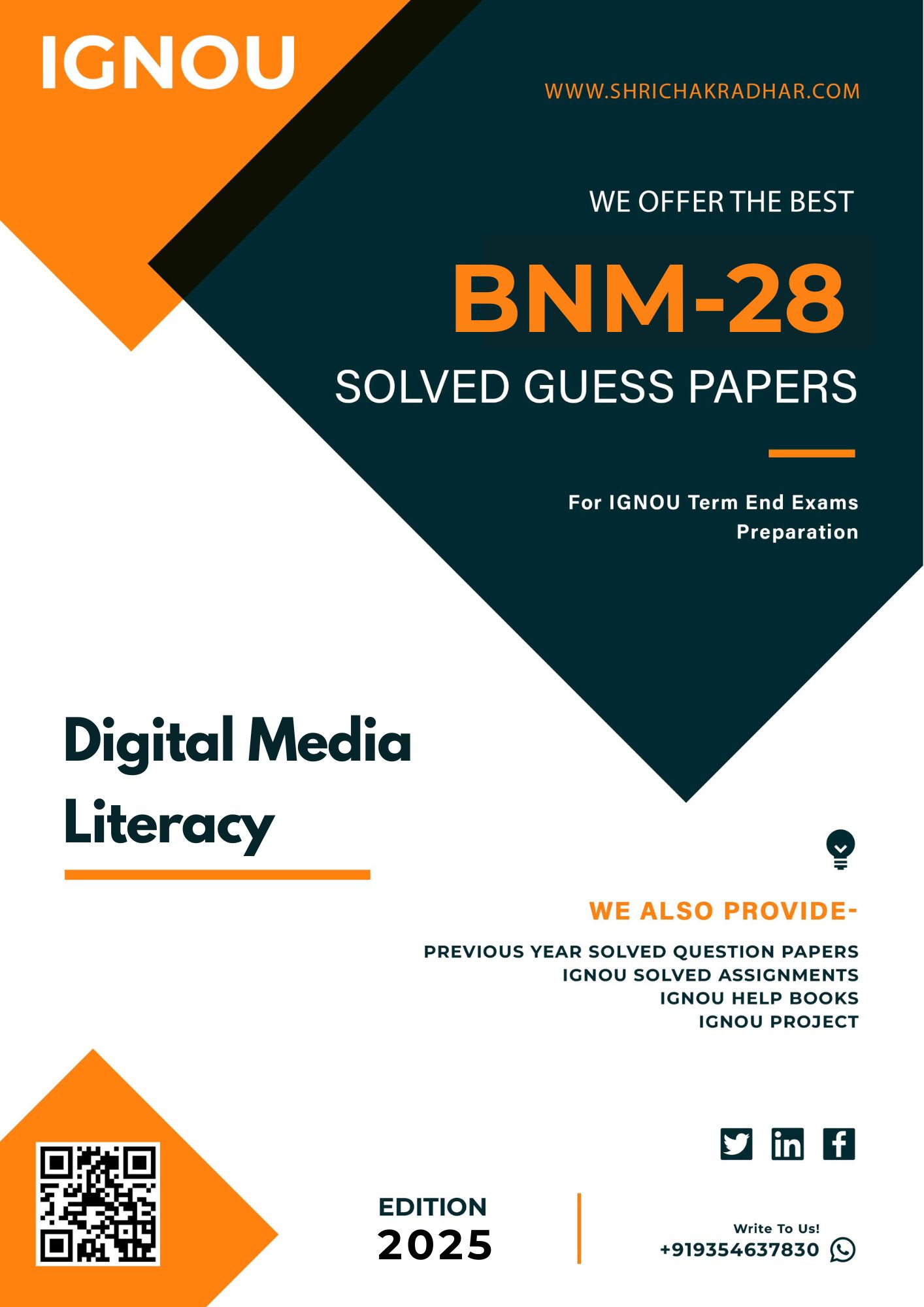 IGNOU BNM 28 Guess Paper Solved PDF (BAJDM)