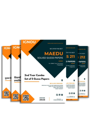 MAEDU 2nd Year IGNOU Guess Paper Combo in Hindi Medium (Set of 5 Subjects including MES 211, MES 212, MES 213, MES 214, MES 215) (Distance Education) covering 30 Most Important Questions for each subject | Guess Paper Specially for IGNOU TEE of June & December 2025 sessions.