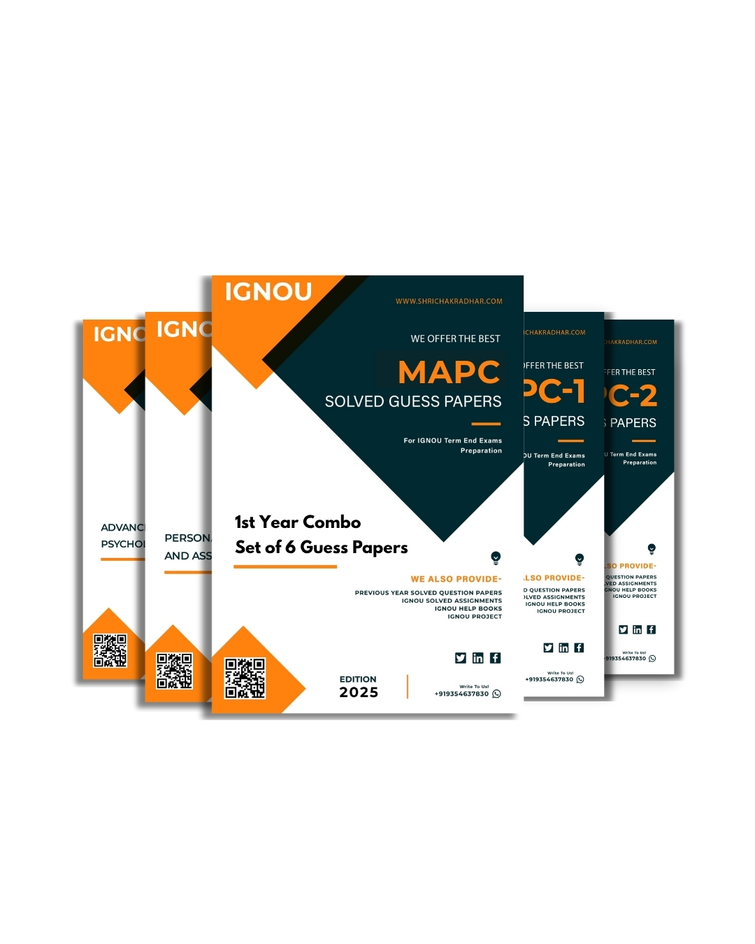 MAPC 1st Year IGNOU Guess Paper Combo (Set of 6 Subjects including MPC 1, MPC 2, MPC 3, MPC 4, MPC 5, MPC 6) (Psychology) covering 30 Most Important Questions for each subject | Guess Paper Specially for IGNOU TEE of June & December 2025 sessions.